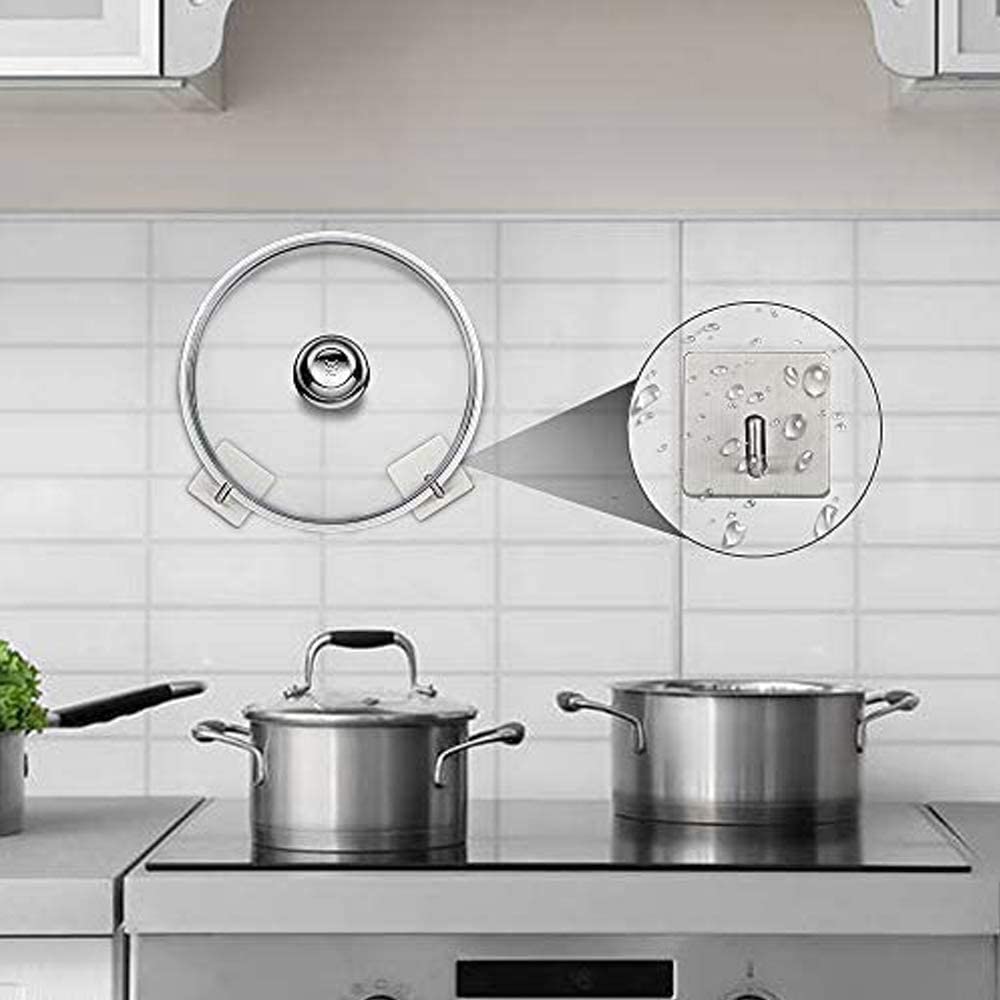 Adhesive Hooks Heavy Duty Stick on Wall Towel Hooks Waterproof Stainless Steel Adhesive Door Hook