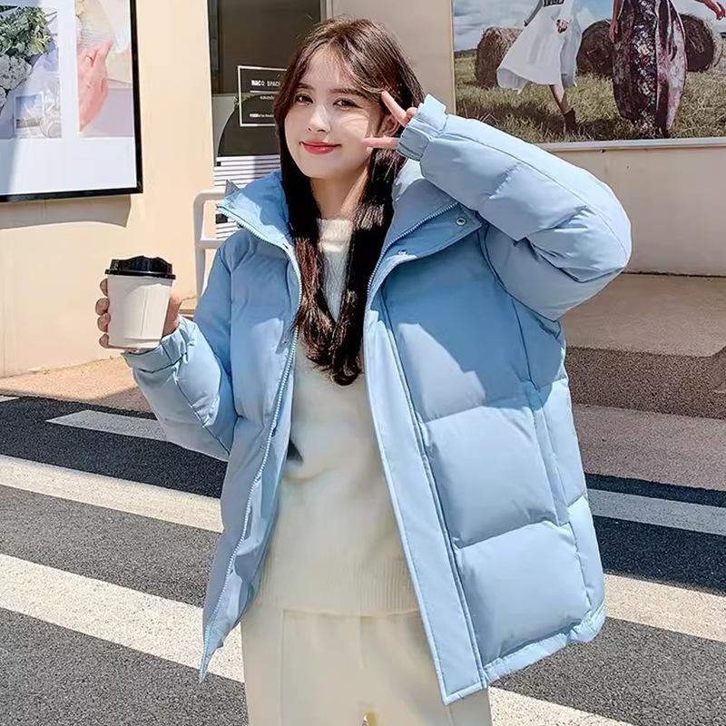 Короткая куртка-пуховик женская зимняя 2024 года, новая утолщенная куртка с капюшоном в студенческом стиле для пары, белая куртка на утином пуху, большой размер