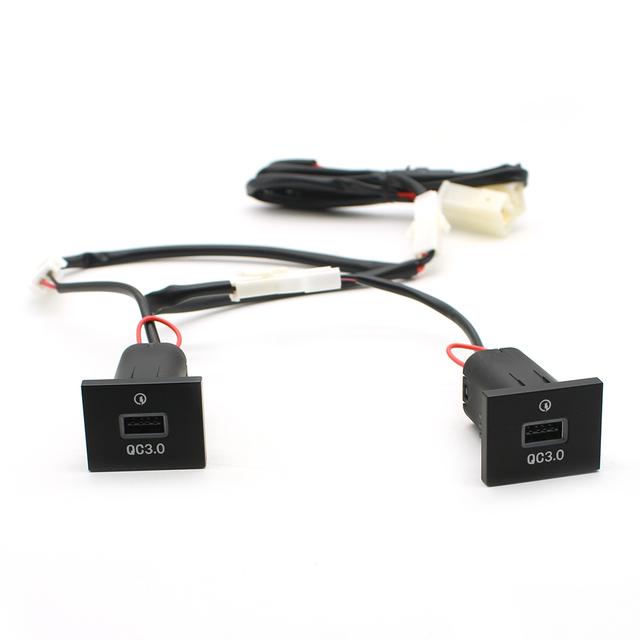 Автомобильное зарядное устройство USB PD Quick Charge QC3.0, кнопка адаптера для автоматической зарядки телефона для Ford Focus 2 mk2 2009 2010 2011, аксессуары