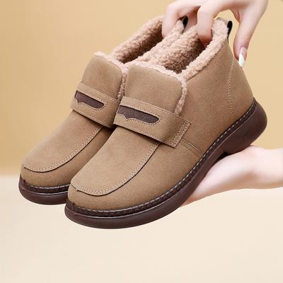 Зимние женские хлопковые ботинки Doudou shoes флисовые утолщенные термоботинки легкие полиуретановая подошва