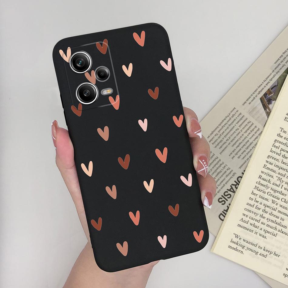 Чехол для телефона Xiaomi Redmi Note 12 Pro+ Plus 5G, Сердечко, Девушка, Силиконовый, Матовый, Ударопрочный Чехол-Бампер для Redmi 12Pro + Funda