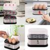 Electric Eggs Cooker 200W Automatic Dishwasher Safe Eggs Steamer Portable Breakfast Cooking Appliance Kitchen Gadget