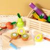 Деревянная Имитация Кухни Игрушка Монтессори Имитация Игрового Домика Серия Нарезка Фруктов Десерты Дети Нарезка Овощей Обучающие Игрушки