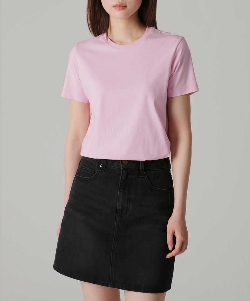 MUSINSA STANDARD WOMAN [Cooltandard] Women'S Basic Crew Neck T-Shirt [Pink]