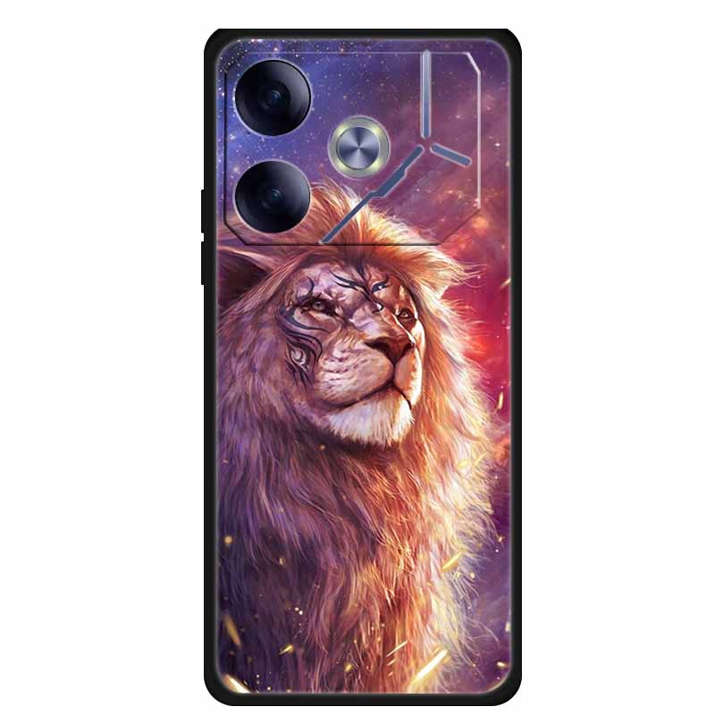 Чехол для телефона Tecno Pova 6 Задняя крышка Ударопрочный Черный Силикон Мягкий Funda для Tecno Pova 6 Чехол Pova6 6.78" Capas Coque