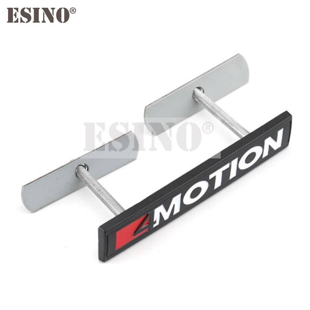 Car Styling 4Motion 3D Rear Trunk Fender Grill Metal Chrome Zinc Alloy Emblem Badge Decal for Volkswagen Golf R Tiguan Touareg