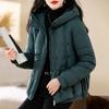 Popular Winter Red Down Jacket Women's Thick Cotton Coat with Fashionable Design