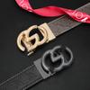 Men'S Letter Embossed Belt Alloy Automatic Buckle Casual Belt Green Belt
