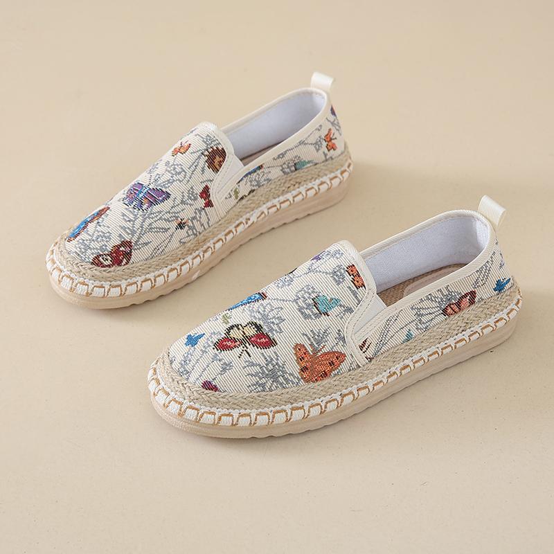 Оригинальные копии аксессуаров для женщин Эспадрильи женские летние удобные женские туфли на распродаже Лоферы Холщовые трендовые