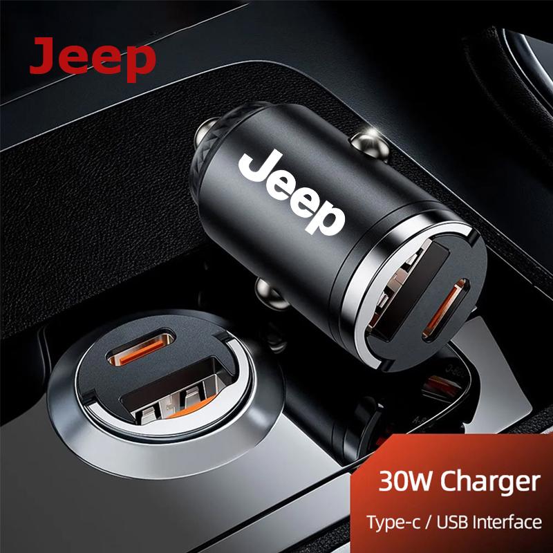 AHP2 Car Charger USB Type-C Fast Charging Power Adapter For Jeep Grand Cherokee Wrangler JK Gladiator Compass Renegade Patriot Libert