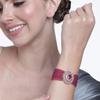 Gorgeous Rose Gold Plated Layered CZ Ruby Stone Bracelet for Women