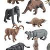 12 шт., мини-фигурки диких животных, набор фигурок, модель, украшение для рабочего стола, реалистичное для