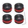 Uxcell Aluminum Universal Volume Knob for with Wrench and 4 Rubber Guitar/Bass/Electric Guitar, Rings, Black/Red
