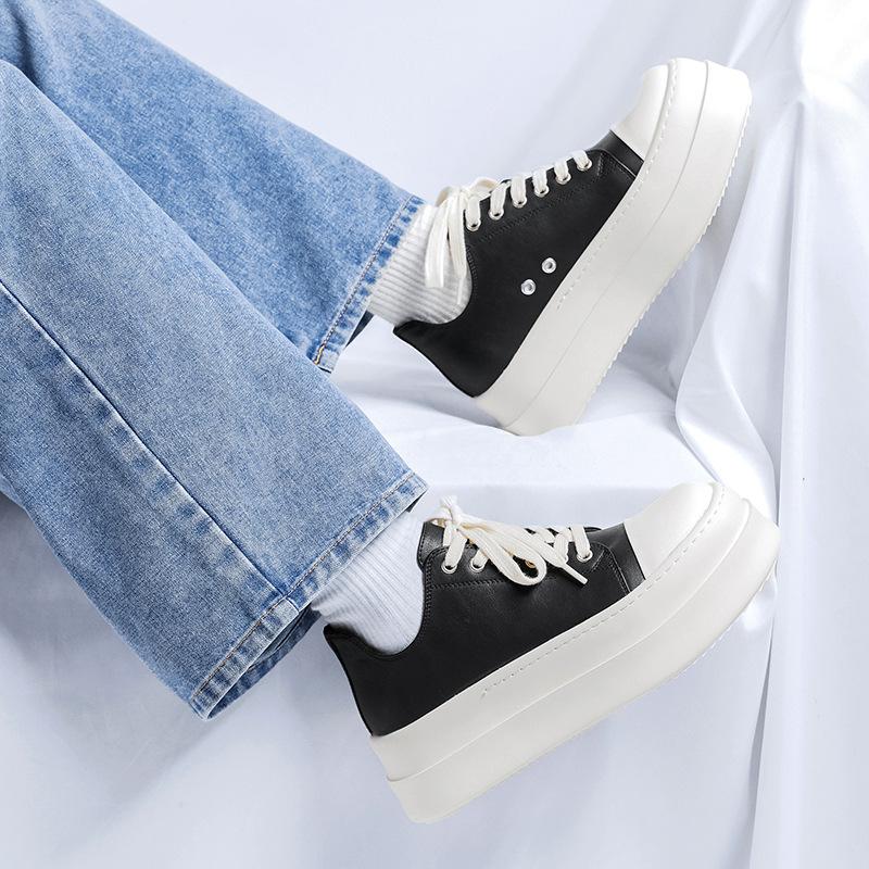 Американские парусиновые туфли на платформе, мужские, нишевые, спортивные, для улицы, пара, обувь для доски с большой головой, туфли дерби 18454-R