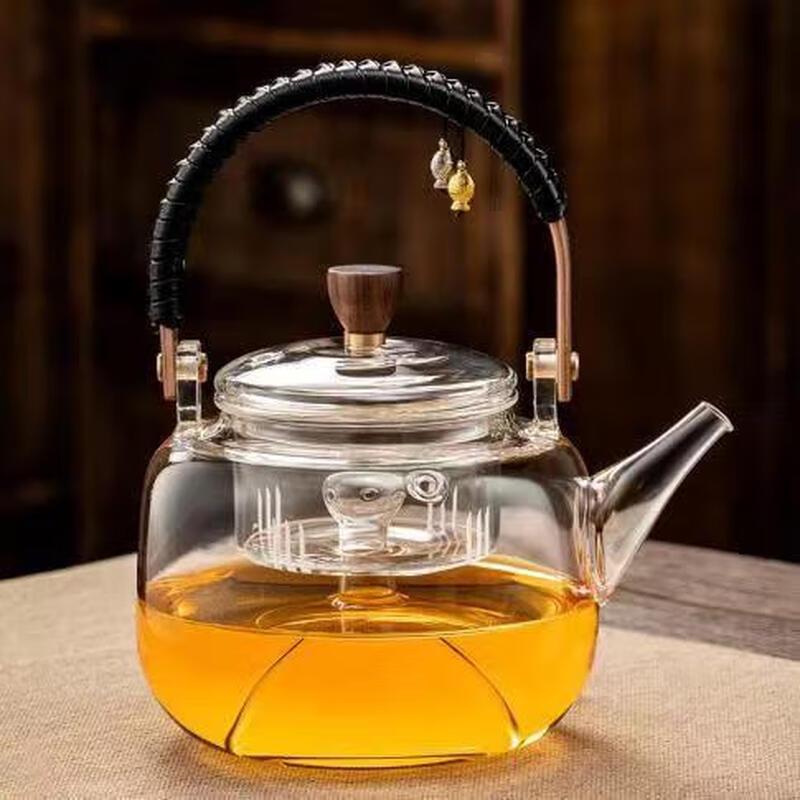 Стеклянный паровой чайник Shangqi с ручкой