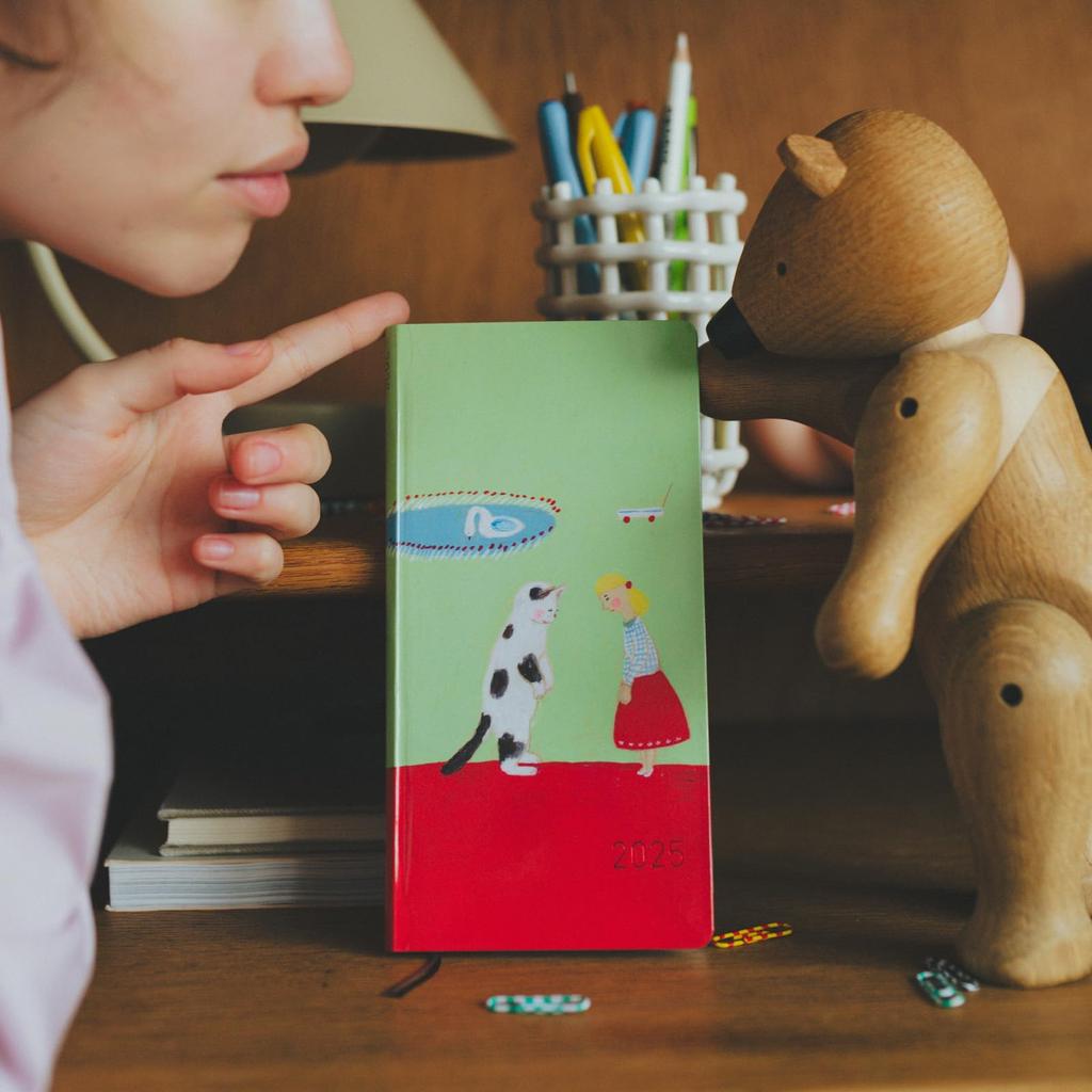 Hobonichi Techo 2025 Weeks Keiko You for Your Hard Aoki January Start Weekly Planner Left Slim Vertical Shibata/Thank Work, Mr.