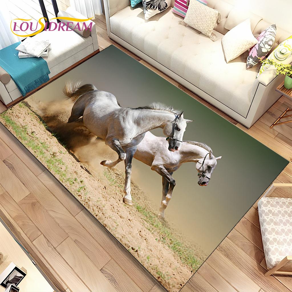 3D животных Pentium Fine Horse Коврик большой, ковер для гостиной, спальни, дивана, коврик для украшения, детский нескользящий напольный коврик