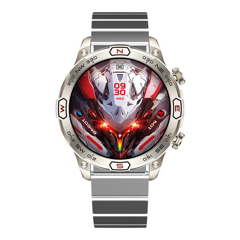 SCIONE Умные часы с пульсометром Bluetooth, голосовым помощником, компасом, фонариком, шагомером, спортивными часами на открытом воздухе