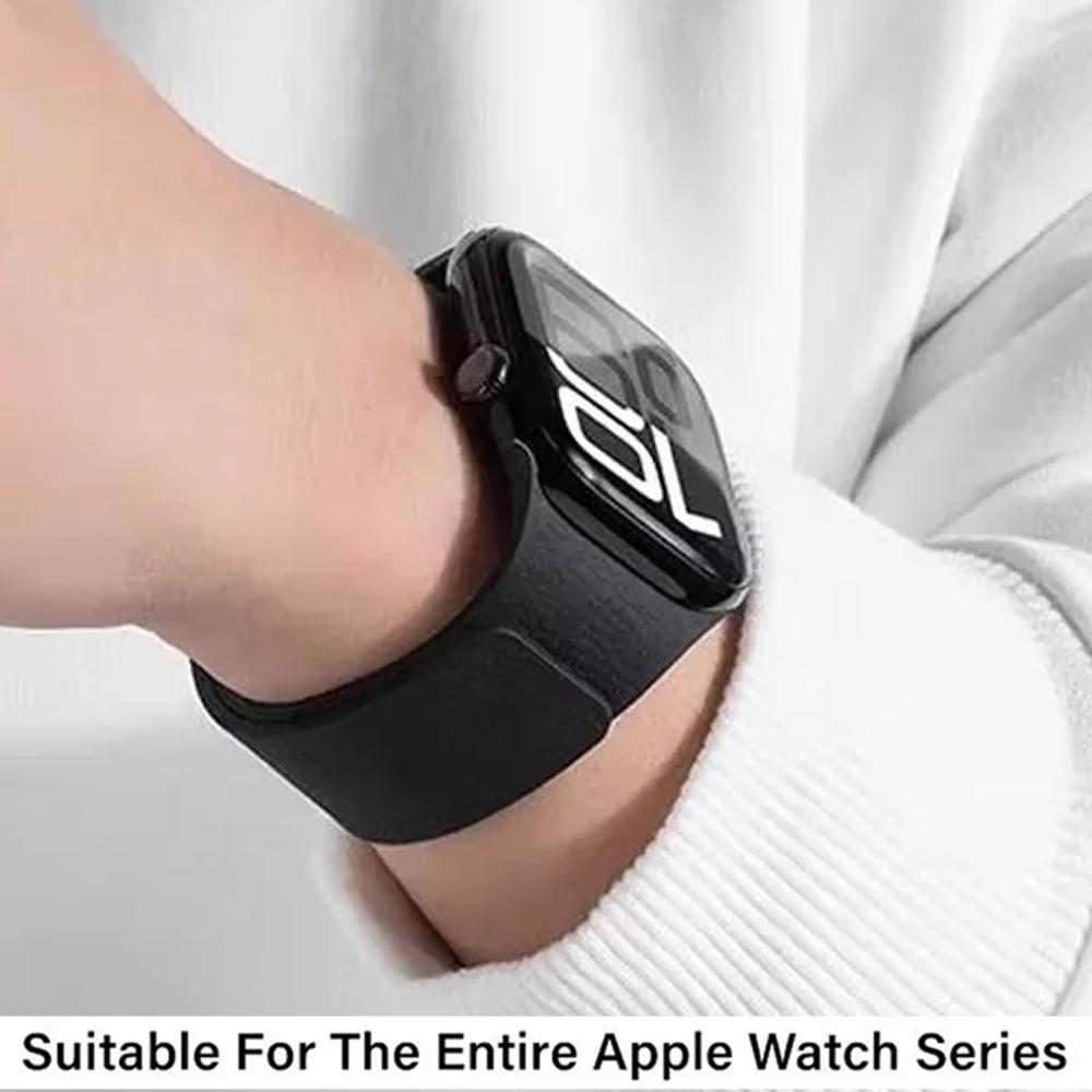 Роскошный магнитный ремешок для Apple Watch S11 S10 49 мм 44 мм 45 мм 46 мм 42 мм 40 мм силиконовый браслет iWatch Ultra 3 2 Series 10 9 8 SE