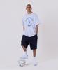 ALL DAY HOOPS Brick Club Oversized Short Sleeve T-Shirt Melange White