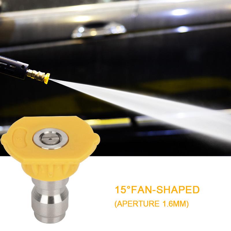 1Pc 1/4" Quick Connect Garden High Pressure Washer Spray Nozzle 0 15 25 40 60 Degree Watering Soap Nozzle Tip Garden Cleaning