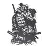 Samurai Wall Art Wrought Iron Warrior Hug Lover Hanging Wall Art Decoration for Living Room Decor