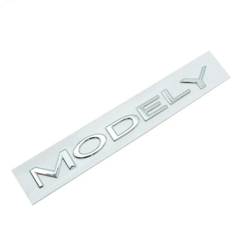TESLA emblem ABS Letters Logo For Tesla MODEL 3 Y Car Rear Tailgate Trunk Emblem Badge Decal Stickers Auto Styling Accessories