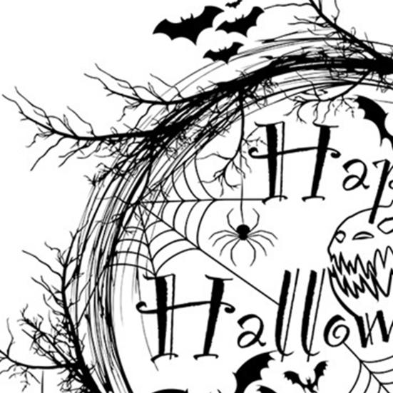 Easy Peel Halloween Clings Happy Static Window Stickers, Black Spider Web And Bat Silhouette Decals, Durable Art Self-Adhesive Glass Waterproof