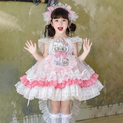 Девичье пышное платье принцессы Лолиты - Весна/Осень День рождения Мультяшный Labubu