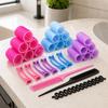 Hair Accessories Set: Rollers, Combs, Hair Clips, 32 Pieces