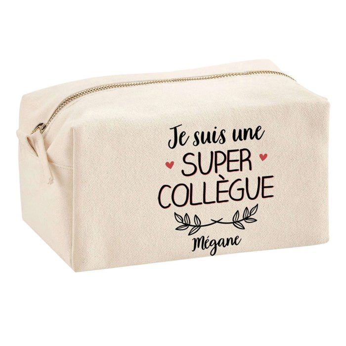 Trousse multifonction Mégane Super Collègue Cadeau Anniversaire Noël Idée Personnalisé Rentrée | Trousse Scolaire Fournitures Bureau