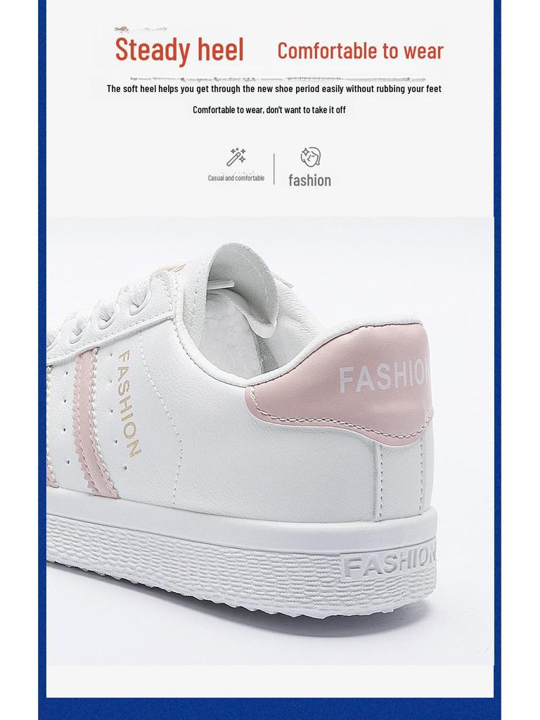 Женские белые кожаные кроссовки Shell Toe весна-осень 2022 года — повседневные универсальные балетки