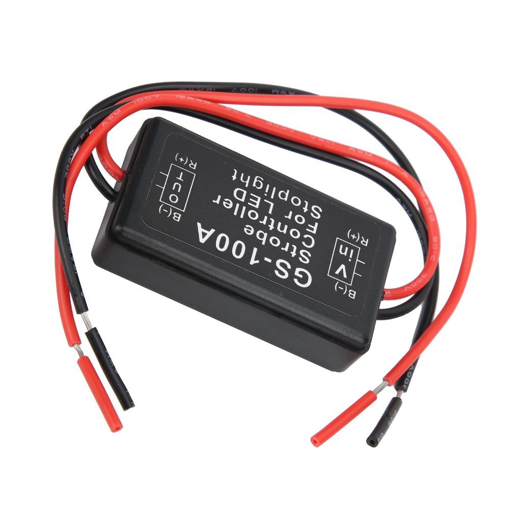 GS-100A Strobe Controller 2A 12-24VDC LED Flash Control Module 5*3*1.5cm Plastic Car Light Strobe Controller LED Light System