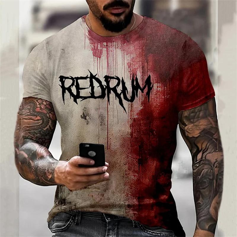 Новая популярная хип-поп мужская футболка с капающим кровавым черепом 3D-принтом модная футболка с коротким рукавом с рисунком ужасов топы Harajuku мужские футболки