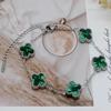 15mm High Version Of Five Flowers Lucky Four-Leaf Clover Bracelet 18k No Colour Loss Double-Sided Shell Bracelet