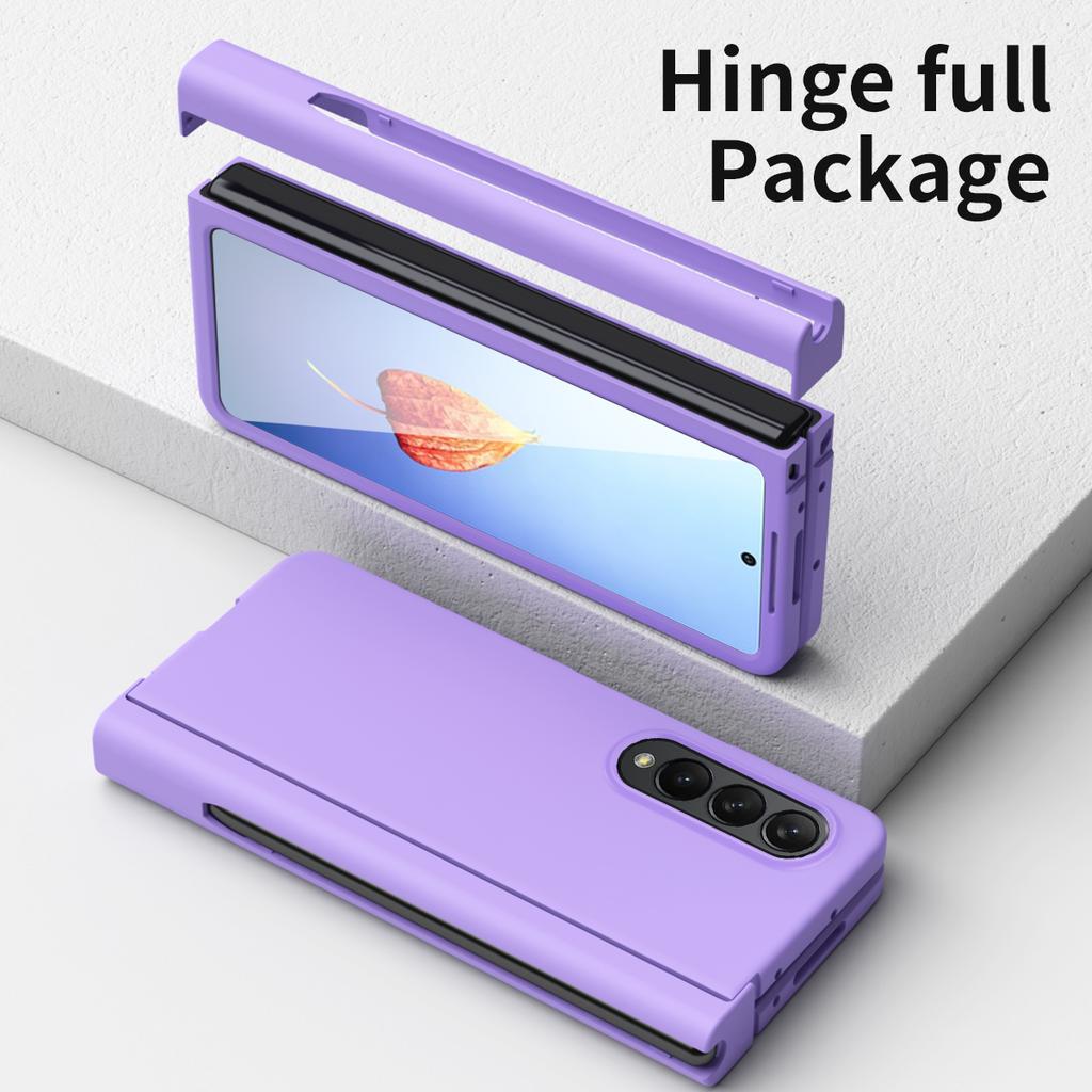 Full Body Glass Film Phone Case For Samsung Galaxy Z Fold4 5g Fold 4 Fold3 Fold2 Fold 3 2 Zfold4 S Pen Holder Folding Cover