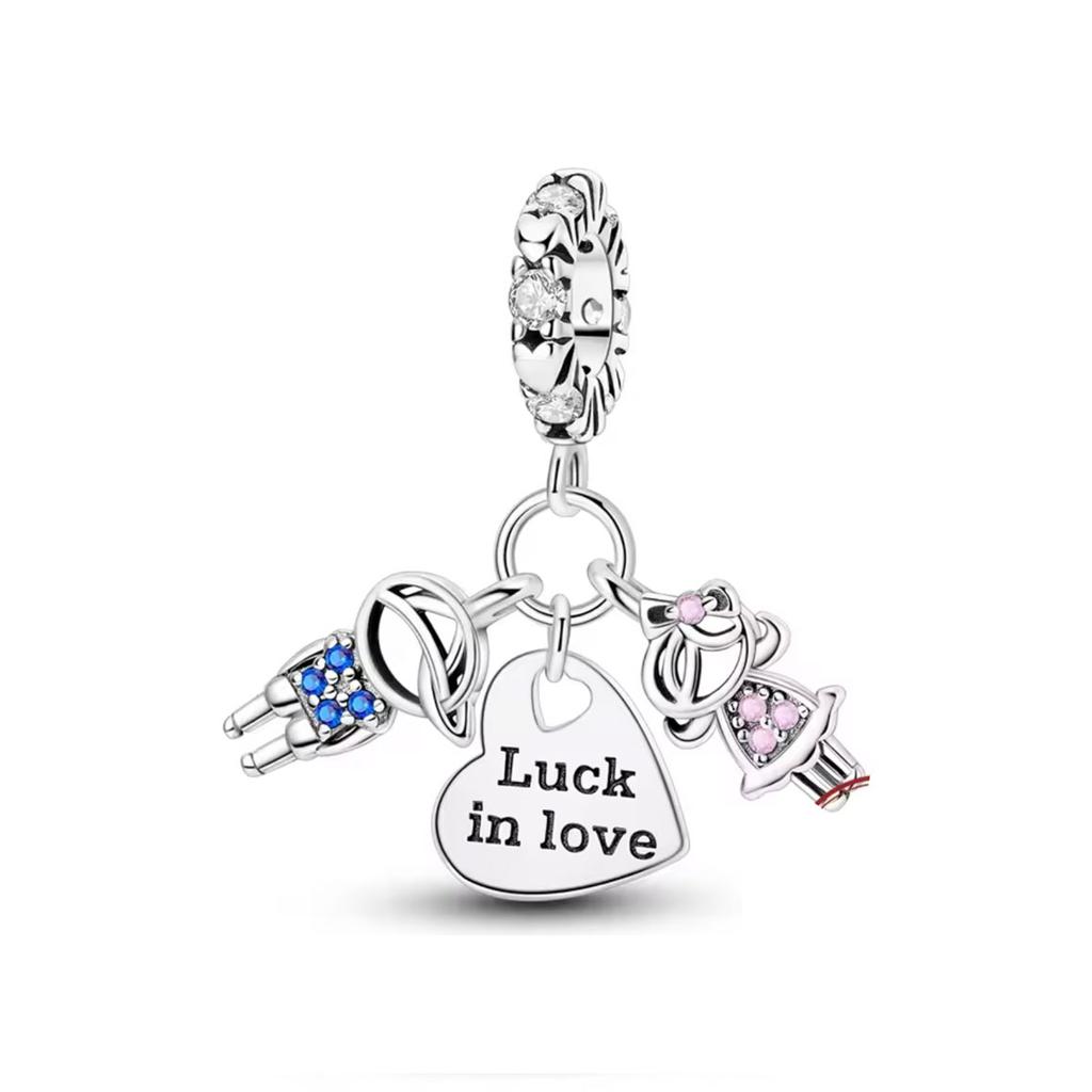 Новый медный кулон-шарм Мама Мальчик и Девочка Красный Фиолетовый Розовый Любовь Подходит для Оригинального Браслета Ожерелья Женские Украшения