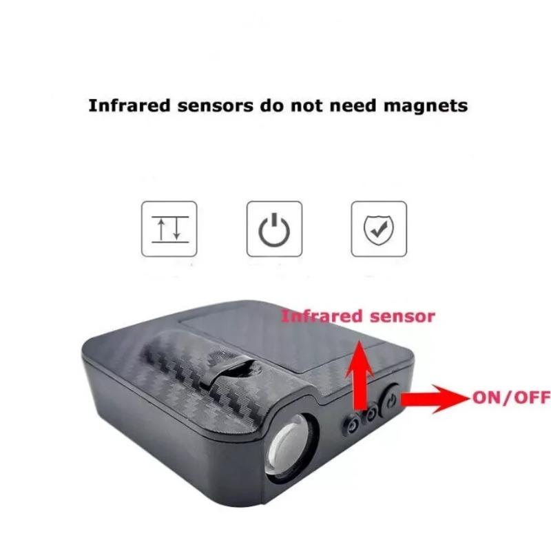 2 шт. беспроводной светодиодный дверной проектор для автомобиля, логотип, значок без сверла, лазерный ночник-призрак для магического круга