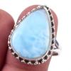 Подарочное кольцо из чистого серебра 925 пробы с драгоценным камнем Natural Republic Larimar S.9 g3Z10