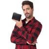 Humerpaul Мужской кошелек RFID защита от кражи сканирование мужской кожаный короткий кошелек Biflod на молнии чехол для монет повседневная сумка для денег BP-BP812-черный