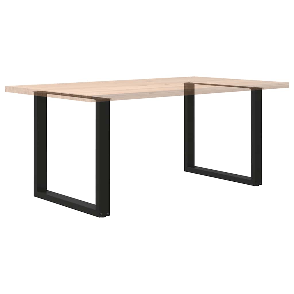 U Shaped Dining Table Legs 2 pcs Black 80x(72 73) cm Steel