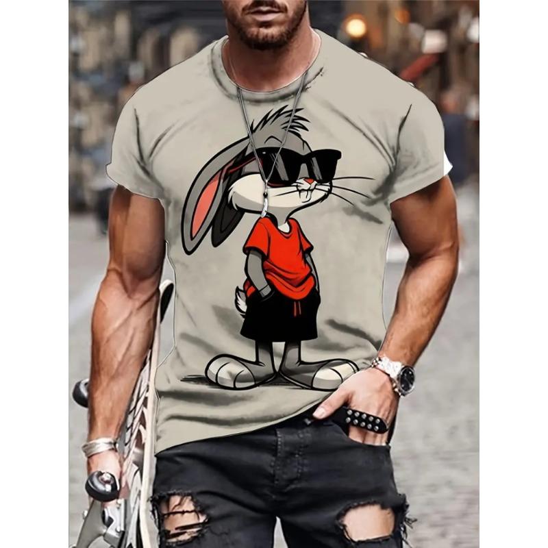 Крутая мужская повседневная футболка с принтом панды и круглым вырезом, уличная мода, удобный мужской топ, универсальная футболка с темпераментом