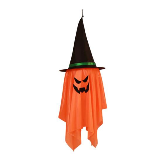 Halloween Light-up Ghost Decoration Spooky LED Witch Hat Ghost Lamp Indoor Outdoor Garden Porch Yard
