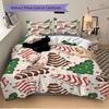3Pcs Christmas Tree Bedding Set Quilt Cover Pillowcase Home Christmas Halloween Gift 1 Duvet Cover 2 Pillowcase S176