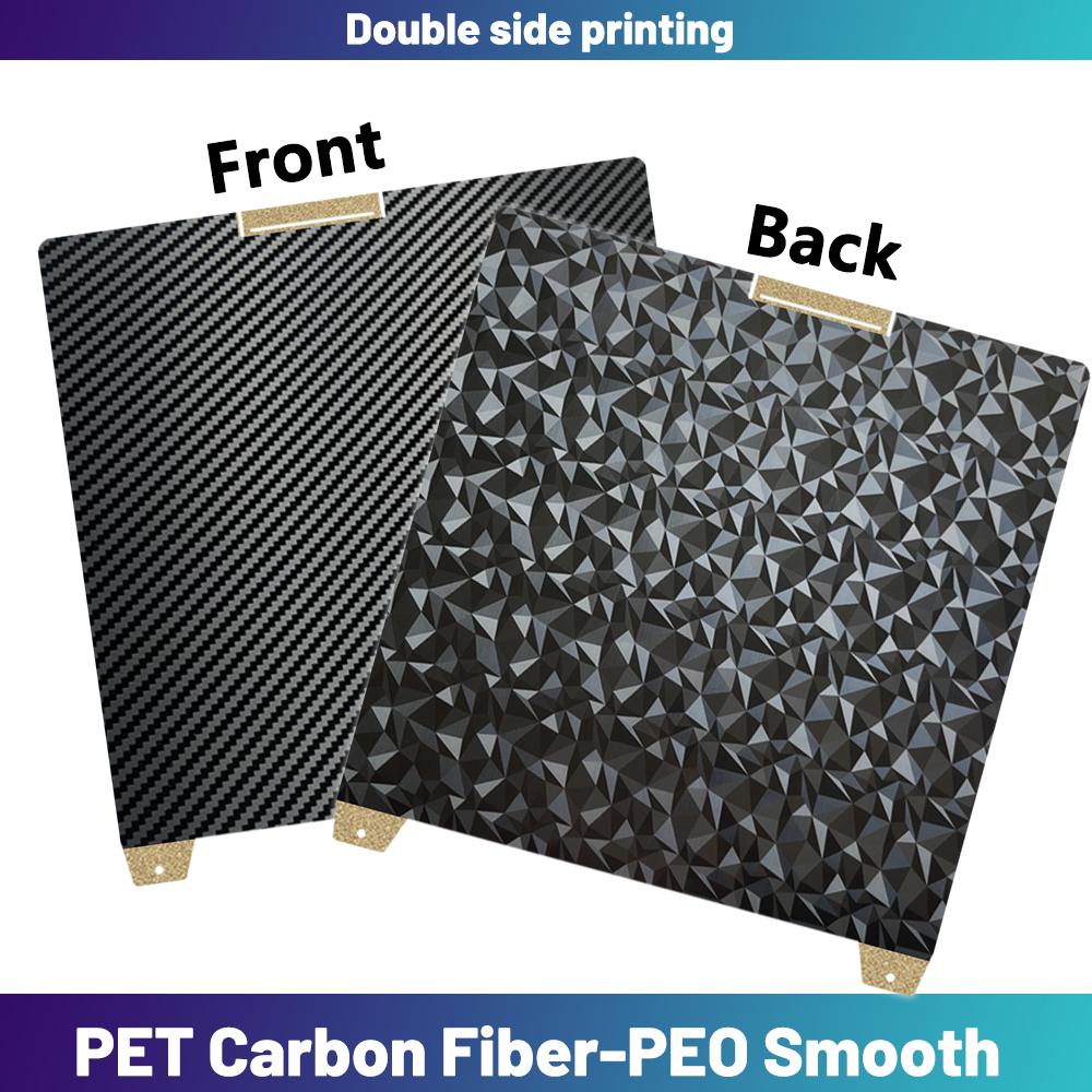 K2 Plus Двусторонняя гладкая и текстурированная PEO PET PEY PEI пластина для сборки для Creality K2 Plus Пружинная стальная пластина для сборки 370x370мм Высокотемпературная