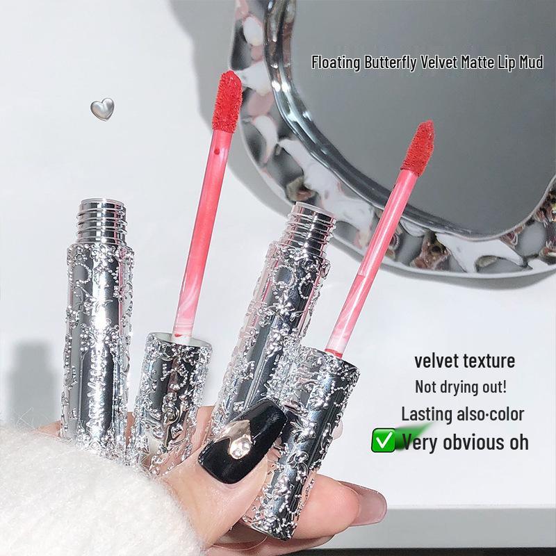 ART VALUE Velvet Matte Butterfly Lip Mud - Long-lasting, Non-drying, Whitening Lipstick for Students.