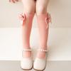 1 Pair Kids Bow Knee High Cotton Socks Cotton Long Socks Adorable Breathable Mid-Calf