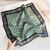 New Plain Crepe Satin Plaid Silk Plaid Small Square Scarf Femininity Versatile Mulberry Silk Scarf High-end Silk Scarf Gift