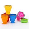 Портативные силиконовые складные чашки для улицы, многофункциональная телескопическая чашка для воды, силиконовая бутылка для воды ярких цветов, стакан для кофе