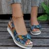 Fashion Peep Toe Wedge Sandals for Women Summer Lightweight Platform Gladiator Shoes Woman Plus Size Non Slip Beach Sandals